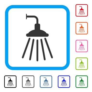 Duş simgesi çerçeveli