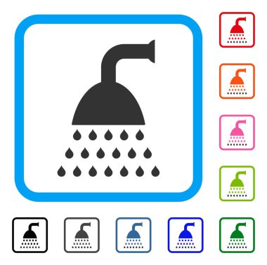 Duş simgesi çerçeveli