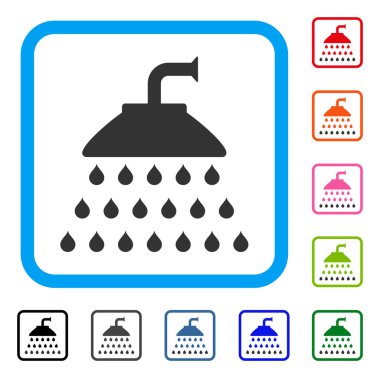 Duş simgesi çerçeveli