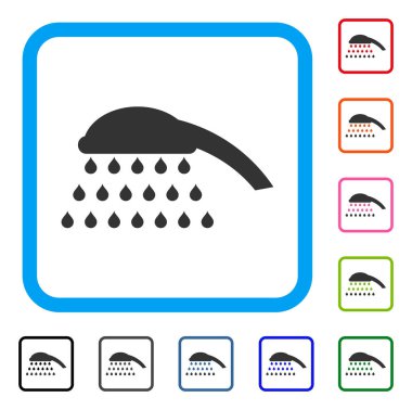 Duş simgesi çerçeveli