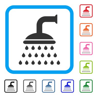 Duş simgesi çerçeveli