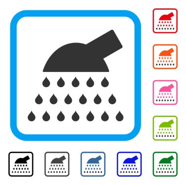 Duş simgesi çerçeveli