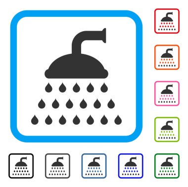 Duş simgesi çerçeveli