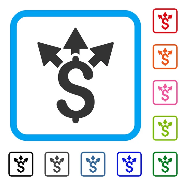 Split Payment Framed Icon — Stock Vector