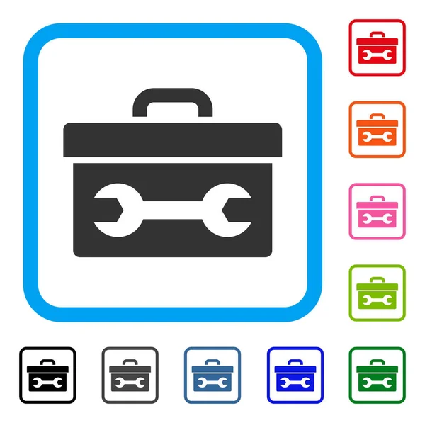 Caja de herramientas Icono enmarcado — Vector de stock