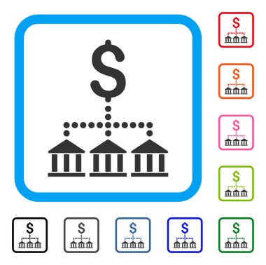 Banka düzeni simgesini çerçeveli