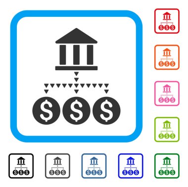 Banka yapısı simgesi çerçeveli