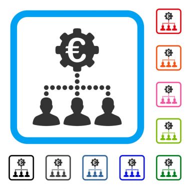 Euro ödemeleri simgesi çerçeveli