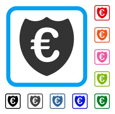 Euro kalkan simgesi çerçeveli