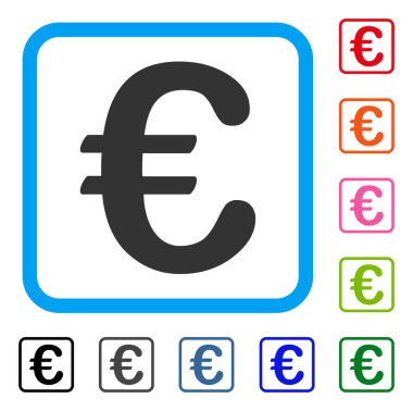 Euro simgesi simgesi çerçeveli