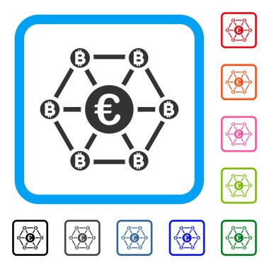 Bitcoin Euro Net Yapı simgesi çerçeveli