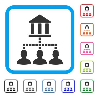 Banka müşteri simgesini çerçeveli