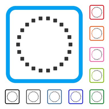 Noktalı daire simgesi çerçeveli