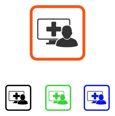 Online tıp Icon çerçeveli