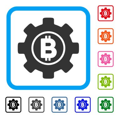Bitcoin geliştirme dişli simgesini çerçeveli