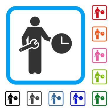 Simge saat asker çerçeveli