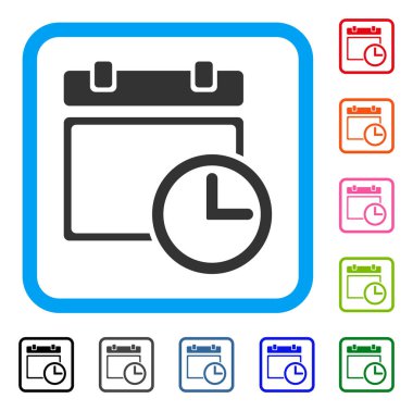 Tarih ve saat simgesi çerçeveli