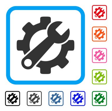 Hizmet araçları simge çerçeveli