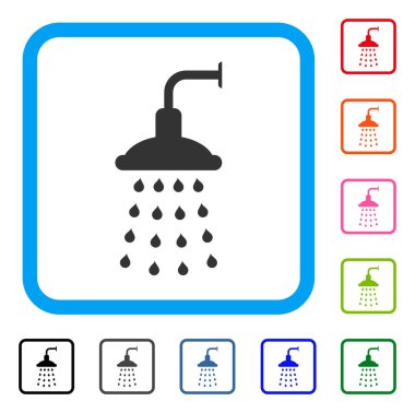 Duş simgesi çerçeveli