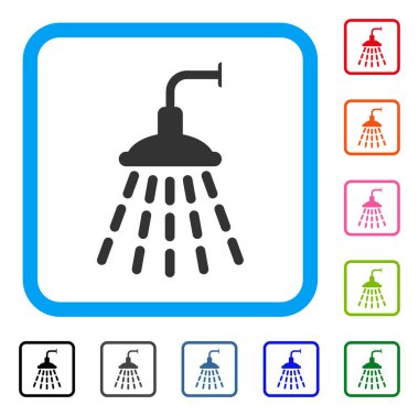 Duş simgesi çerçeveli