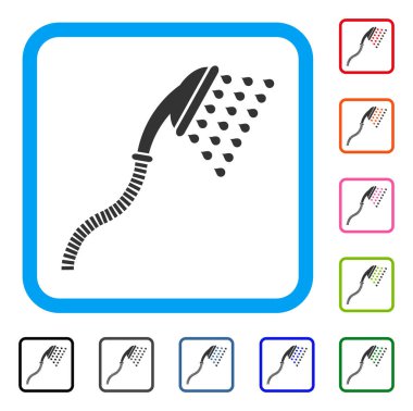 Duş simgesi çerçeveli