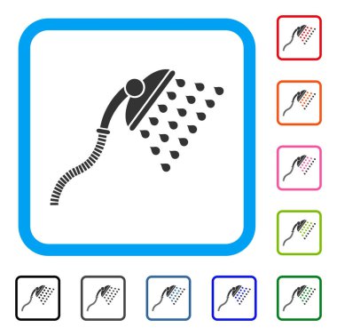 Duş simgesi çerçeveli