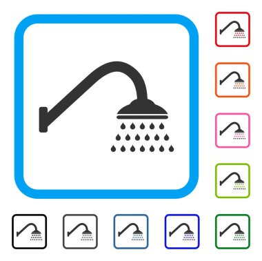 Duş simgesi çerçeveli