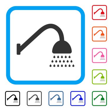 Duş simgesi çerçeveli