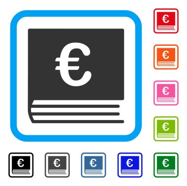 Euro defter tutma simgesi çerçeveli