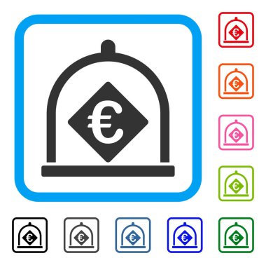 Euro mevduat simgesi çerçeveli