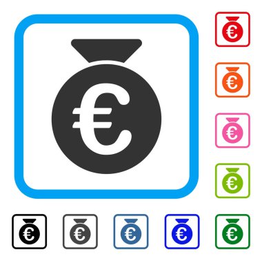 Euro para çantası simgesini çerçeveli