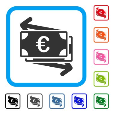 Simgesini Euro para transferi çerçeveli