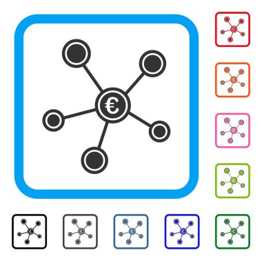 Euro ağ bağlantıları simgesi çerçeveli