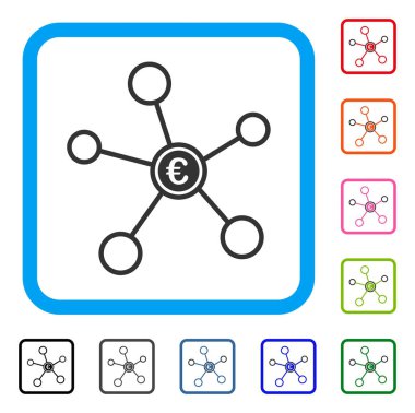 Euro ağ simgesini çerçeveli