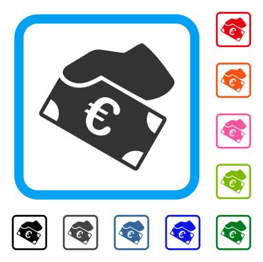 Euro ödeme simgesi çerçeveli