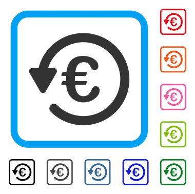 Euro indirim simgesi çerçeveli
