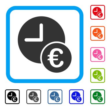 Euro düzenli ödemeler simgesi çerçeveli