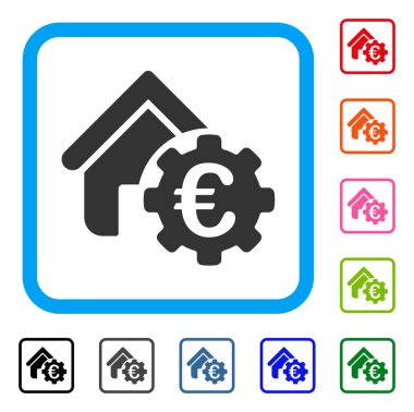 Avrupa Bina ödeme dişli simgesini çerçeveli