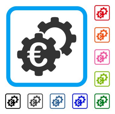 Euro endüstriyel simgesi çerçeveli
