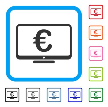 Euro monitör simgesini çerçeveli