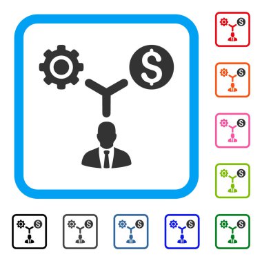 İş düzeni simgesini çerçeveli