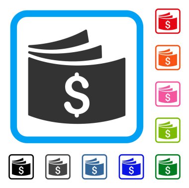 Çek defteri simgesini çerçeveli