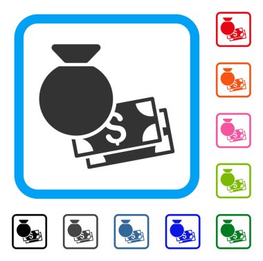 Para çantası simgesini çerçeveli