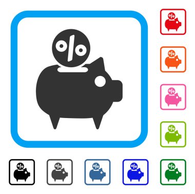 Kumbara simgesi çerçeveli