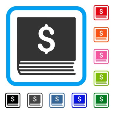 Satış kitap simgesi çerçeveli