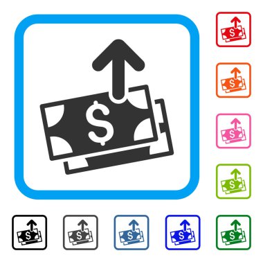 Banknot simgesi çerçeveli göndermek