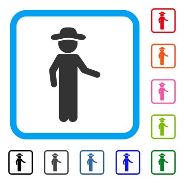 Beyefendi davet simgesi çerçeveli