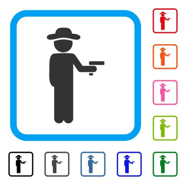 Beyefendi hırsız simgesi çerçeveli