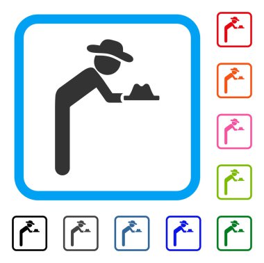 Beyefendi hizmetçi simgesi çerçeveli