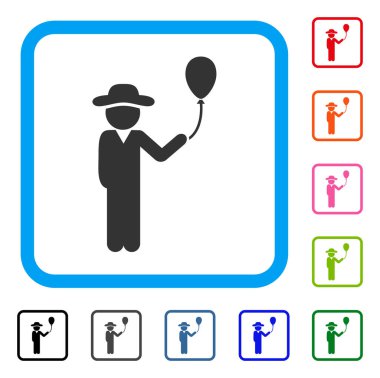 Balon beyle simgesi çerçeveli